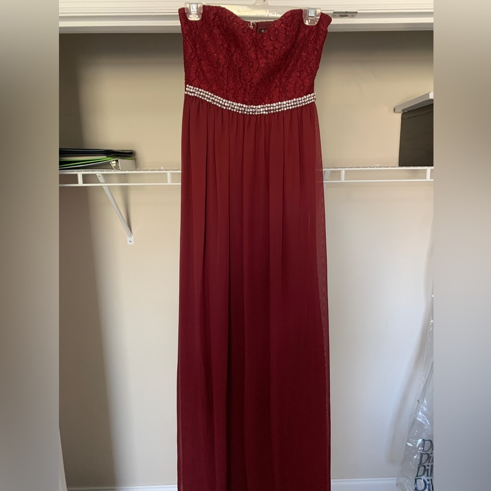 Burgundy Prom Dress Size 5